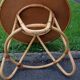 Vintage round coffee table in natural rattan