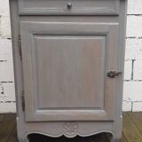 1-door sideboard in gray patinated wood