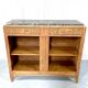 Antique low cabinet in wood and marble