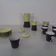 Coffee service for 6 from Vokstedt, Germany, 1950s, set of 17.