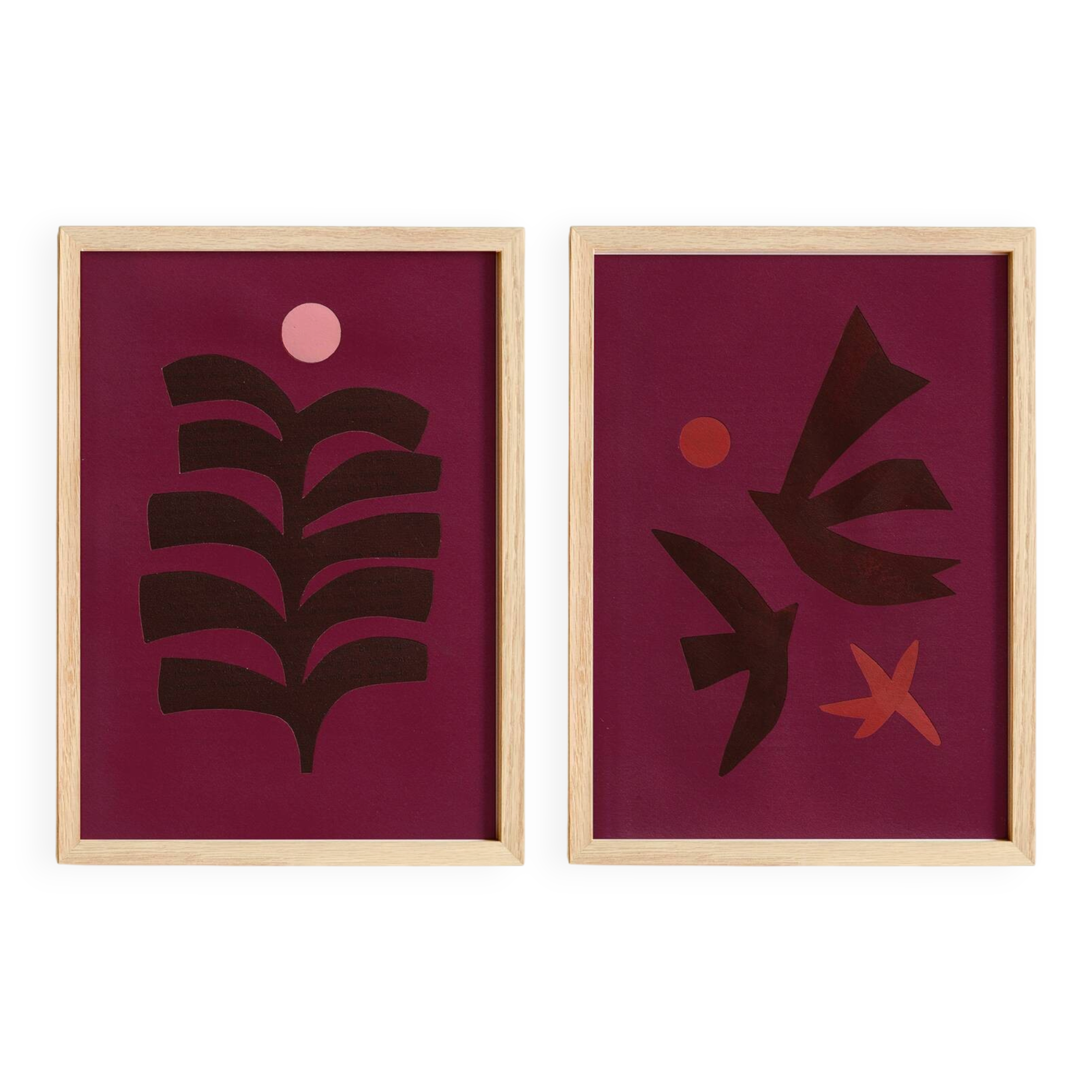 duo of contemporary collages inspired by Matisse signed eawy