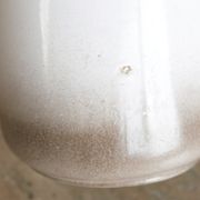 Vase en céramique blanc et marron West Germany, années 60