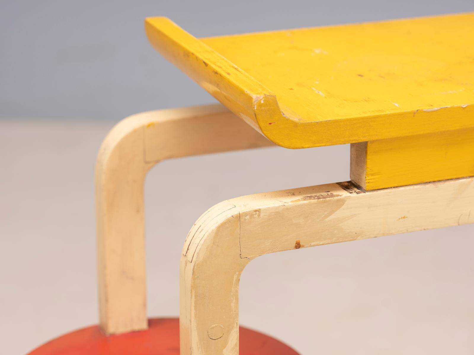 Vintage multicolour tubular steel flower stand / plant stand, mid-20th century, Czechoslovakia, 71 × 50 × 103 cm