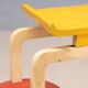 Vintage multicolour tubular steel flower stand / plant stand, mid-20th century, Czechoslovakia, 71 × 50 × 103 cm