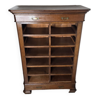 Louis Philippe style notary furniture in oak