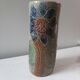 Jean Claude Monange stoneware scroll vase