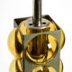 1960s Space Age pendant lamp by Temde made of glass and nickel-plated metal