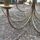 Old chandelier 12 lamps vintage brass lights