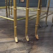 Vintage Maison Baguès faux bamboo nesting tables set