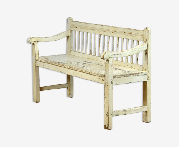 Banc en pin antique années 1930