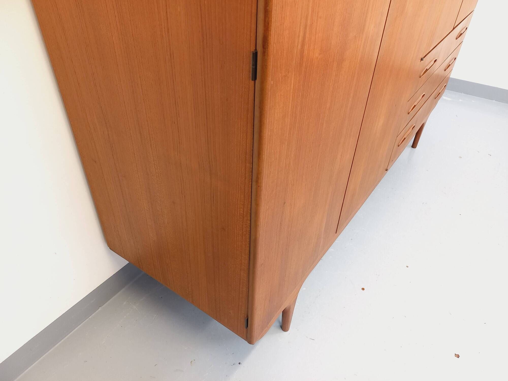 Vintage Scandinavian teak wardrobe from the 1960s.