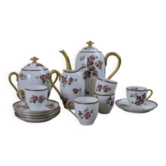 Service à café porcelaine Limoges F.Legrand (13 pièces), début XXème