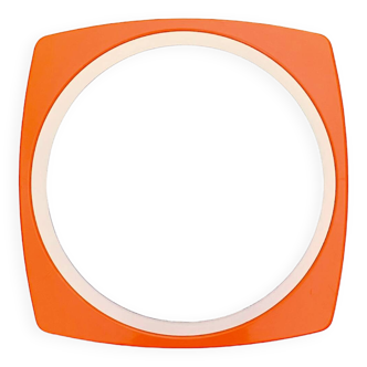 Space Age mirror in orange plastic Thema - made in Italy - 60 cm
