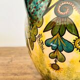 Vase en faïence polychrome Henriot Quimper signé Paul Fouillen, 1940