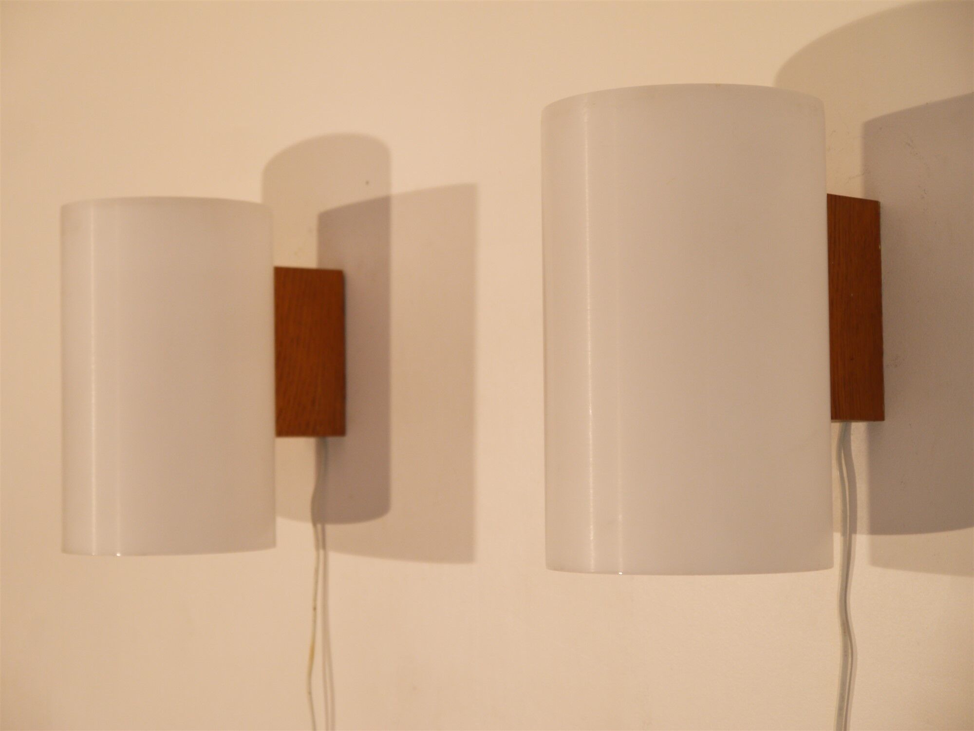 Pair of wall light vintage Uno & Osten Kristiansson for Luxus 1970