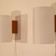 Pair of wall light vintage Uno & Osten Kristiansson for Luxus 1970