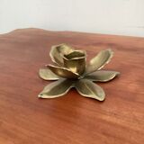 Brass flower candle holder