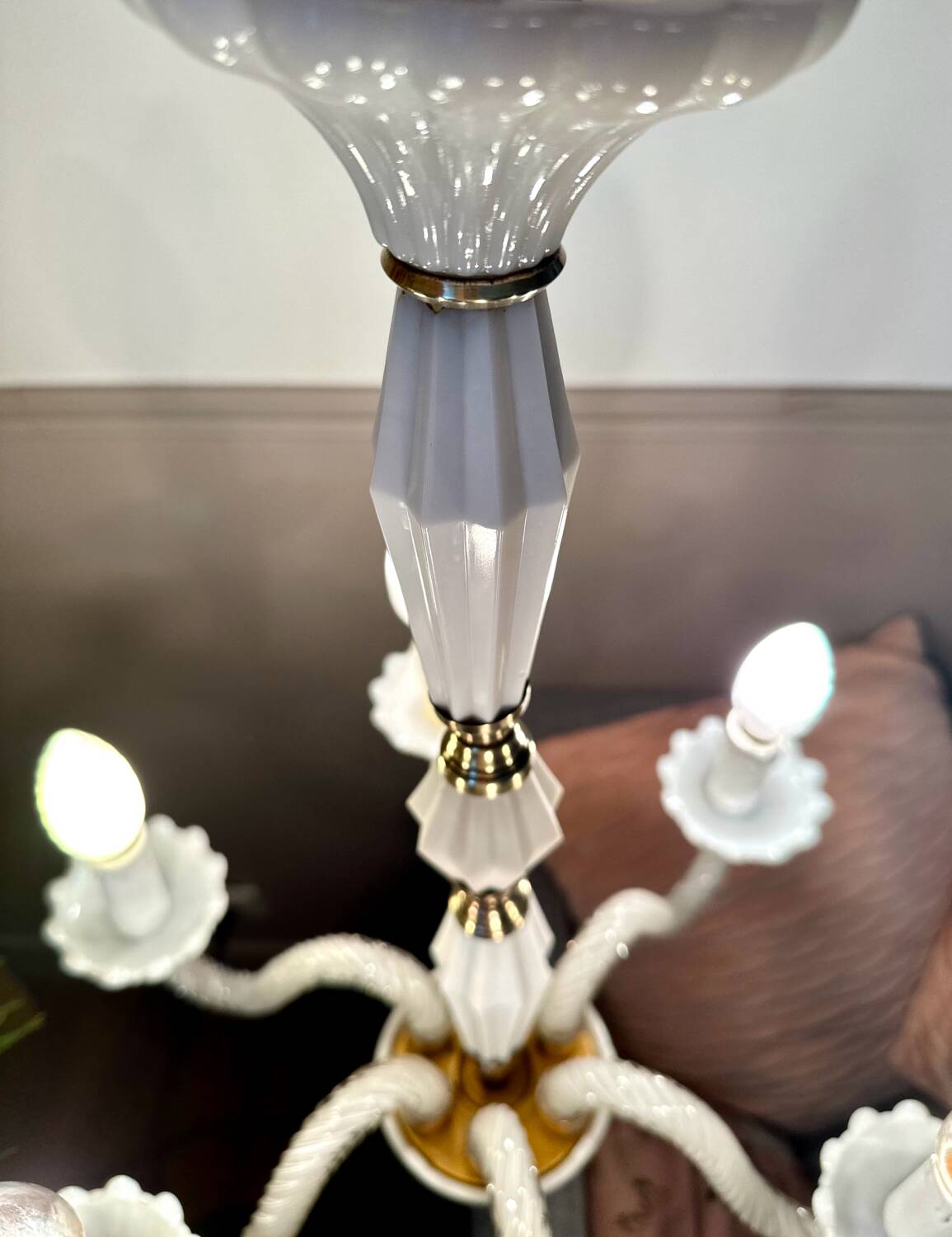 Vintage Murano chandelier in Venetian blown glass
