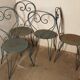 Set de 4 chaises métal