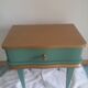 Mint green and gold vintage nightstand