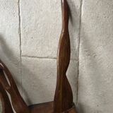 Olivewood tripod stool