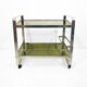 Av Handwerk Space Age Drinks Bar Cart Trolley Chrome Midcentury Modern Smoked Glass