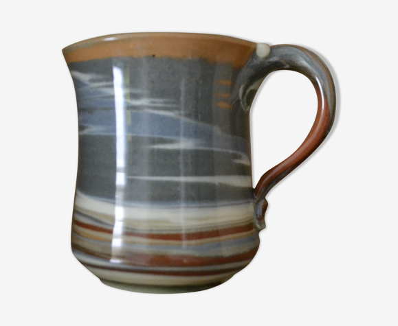 Tasse artisanale marbrée et signée