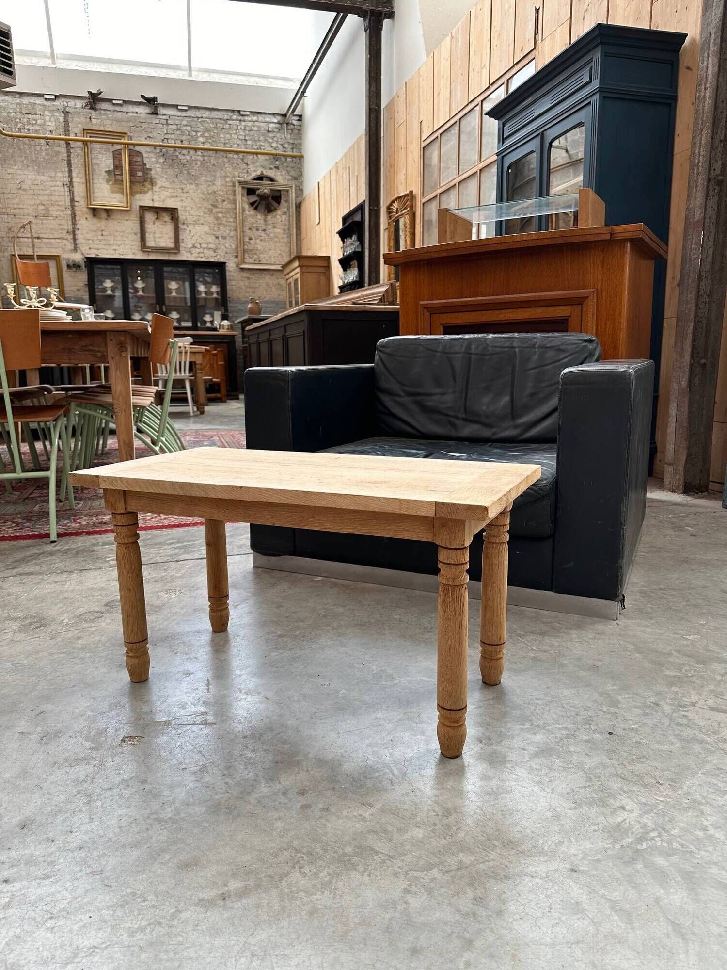 Solid oak side table