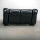 Black leather space age Italian 2 seater sofa