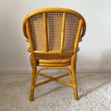 Roche bobois rattan and bamboo armchair