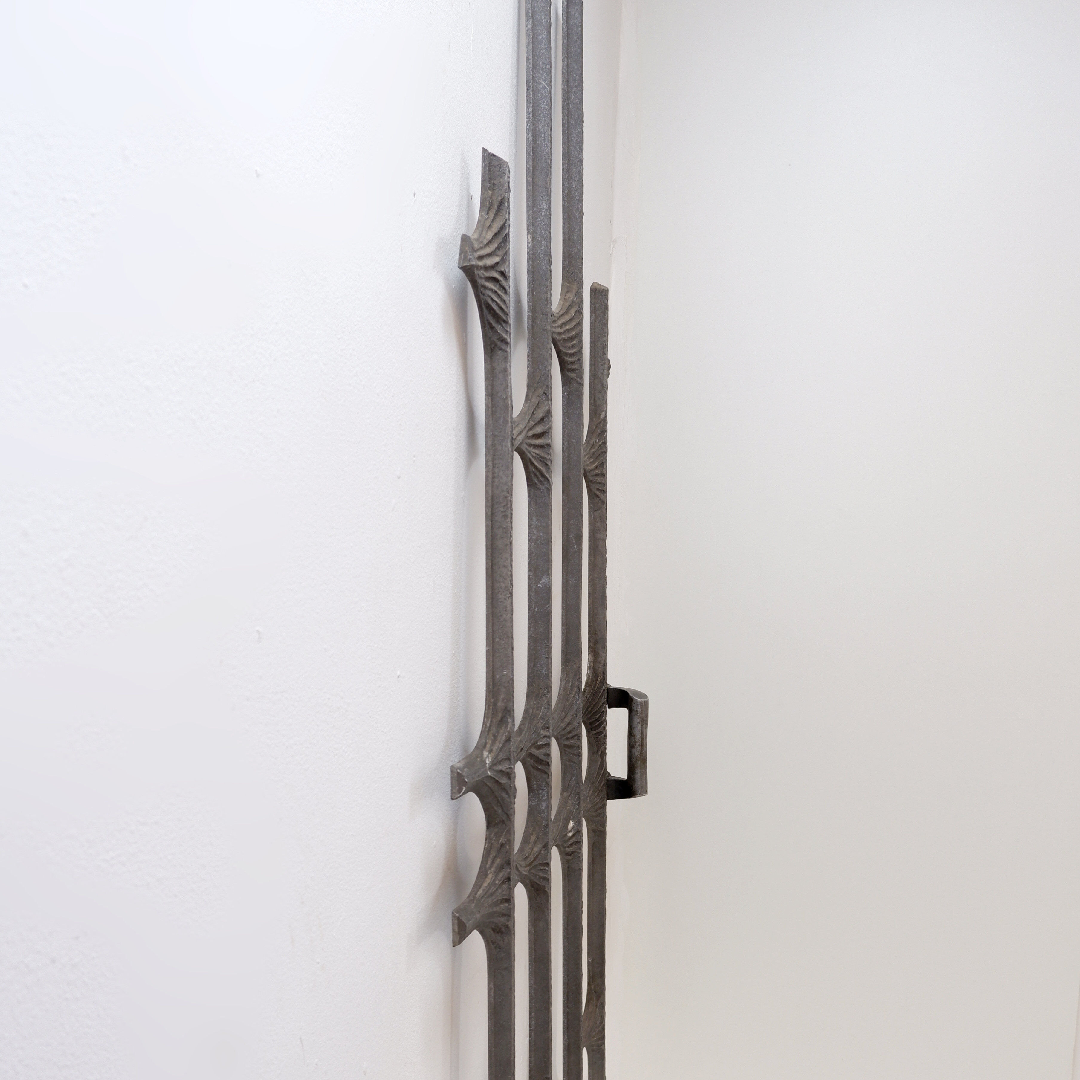 Brutalist cast aluminum door panel in the style of Paul Evans, 1960s