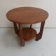 Table basse ronde en chêne Art Déco
