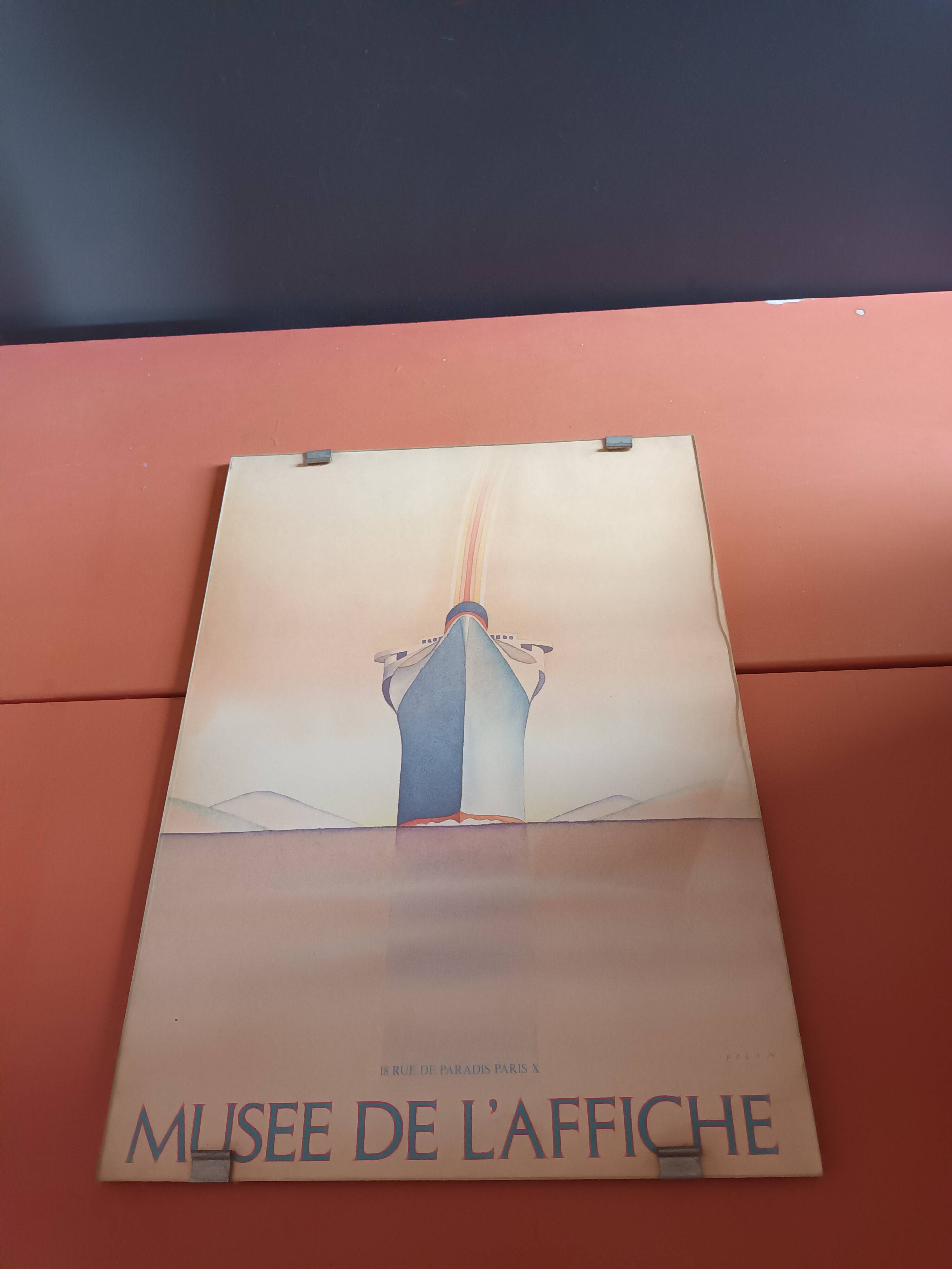 Affiche Folon paquebot