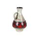 West germany vase dumler breiden red beige collector's item 21cm