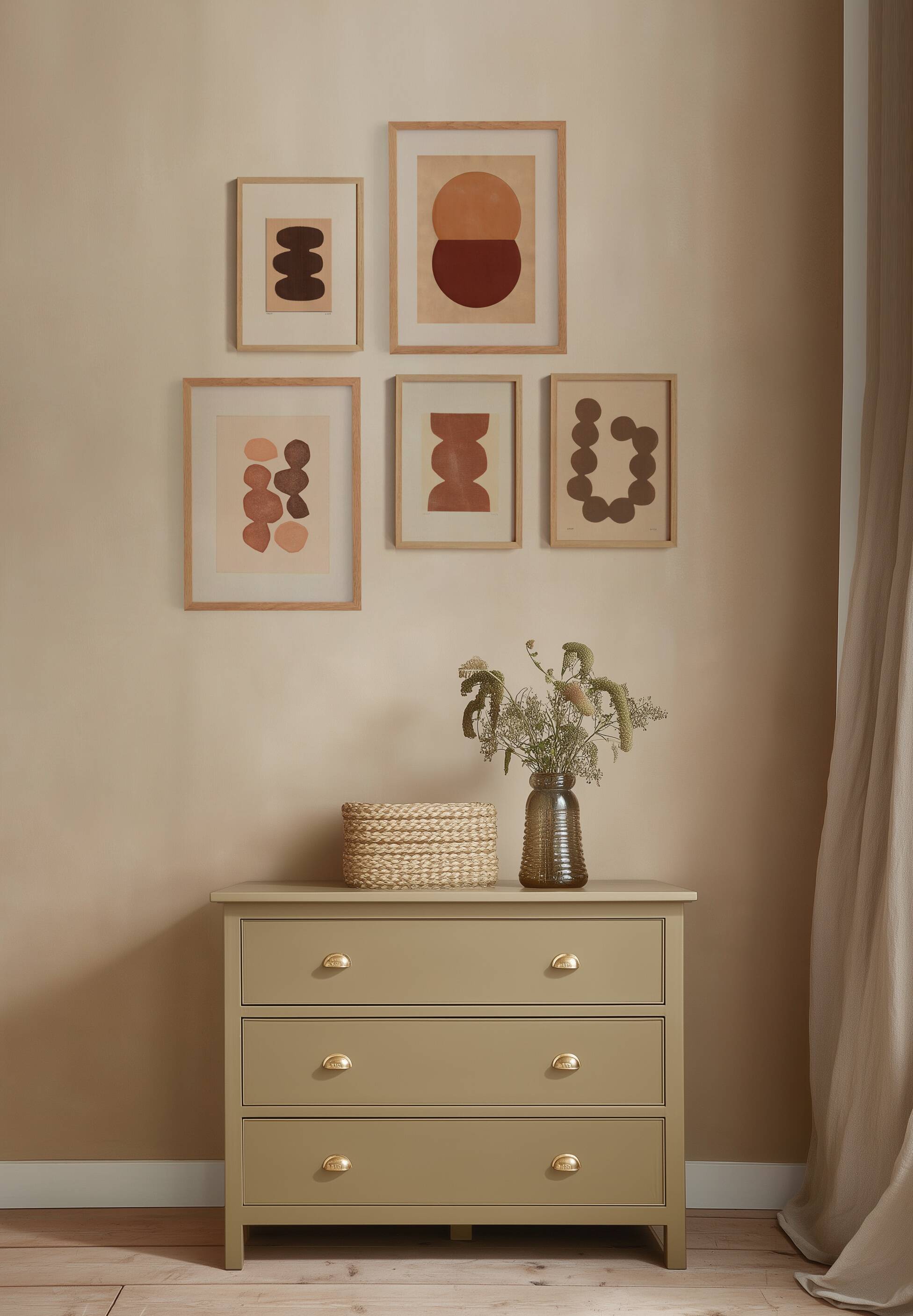 collection of 5 abstract paintings and collages on paper signed eawy