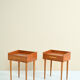 Paire de tables de chevet en teck