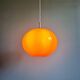 Large Space Age pendant light in orange opaline, 1960s-70s