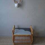 Rattan toy box, Scandinavian decoration, handmade