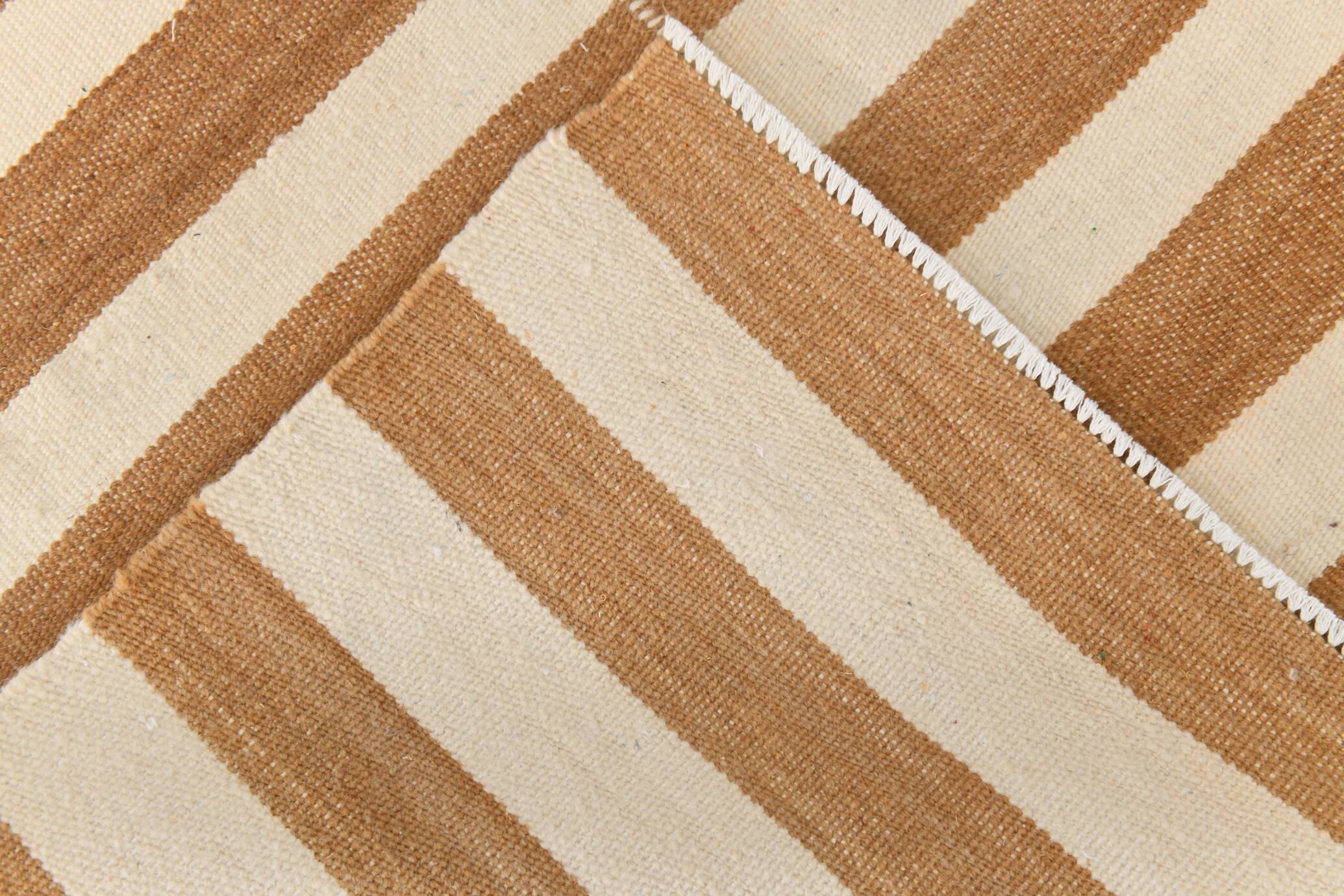 8x10 Beige & Bronze Contemporary Kilim Rug, 229x311Cm SK 35061