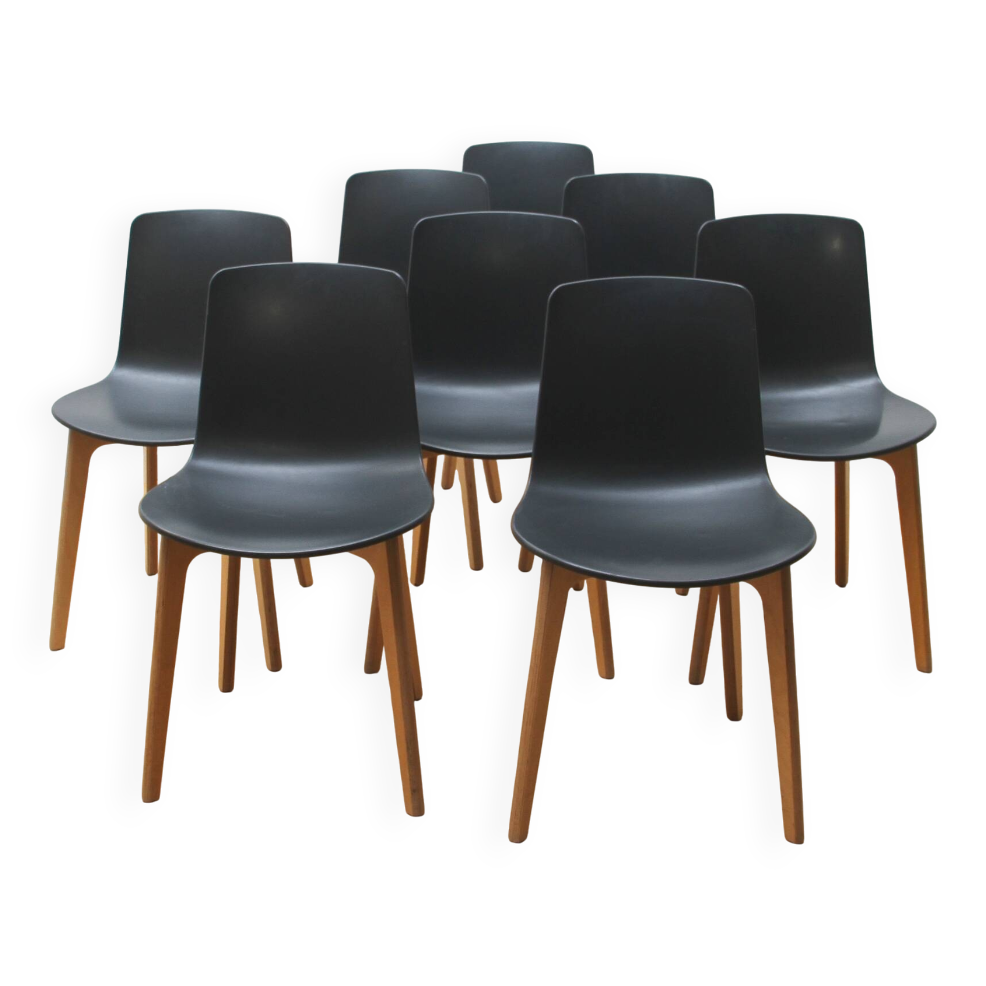 Suite de 8 chaises de bureau Lottus Chair, Enea