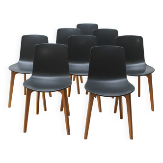Suite de 8 chaises de bureau Lottus Chair, Enea