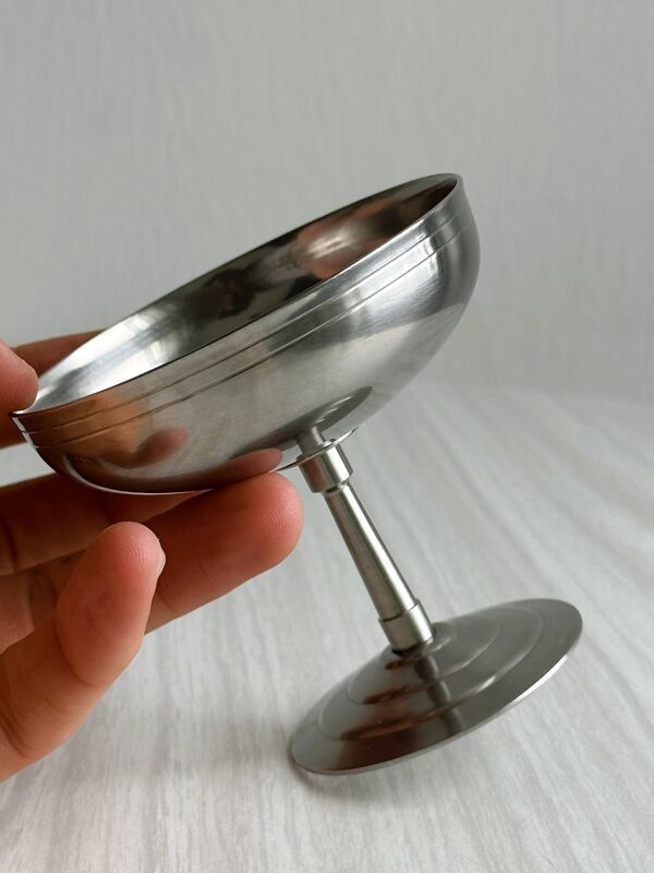 6 coupelles sur pied en inox MAT style Letang Remy