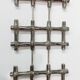 Expandable trivet in silver metal imitation bamboo