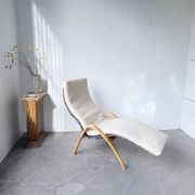 Ikea vintage Kim Samson curved beech wood deck chair