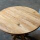 Round table in pitch pine and oak
