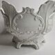 Enamelled white ceramic pot cover