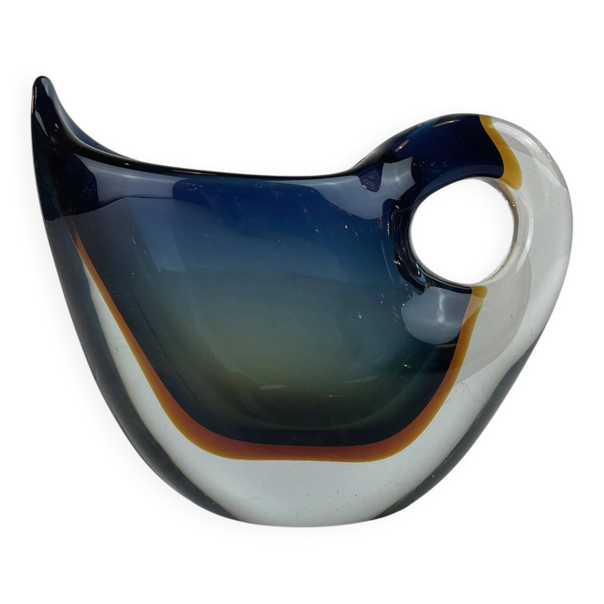Sommerso Murano Glass Vase, att. to Flavio Poli for Seguso Vetri d’Arte, It