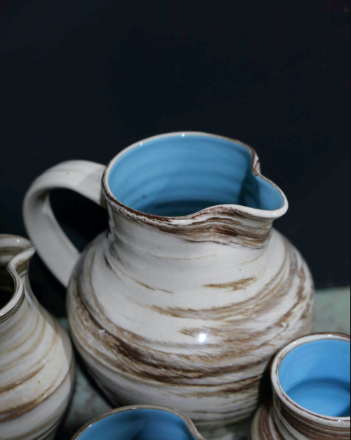 Lot of 4 ceramics assorted pitchers and vase