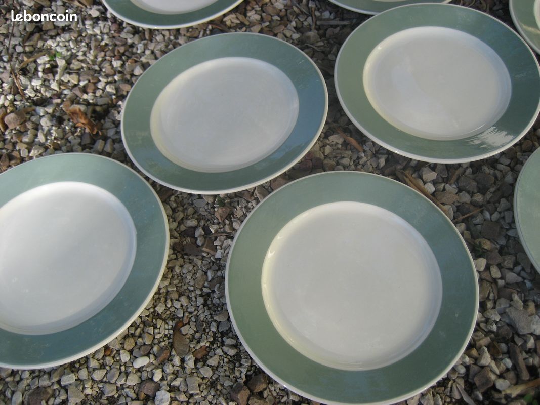 Lot of 10 plates Digoin Sarreguemines