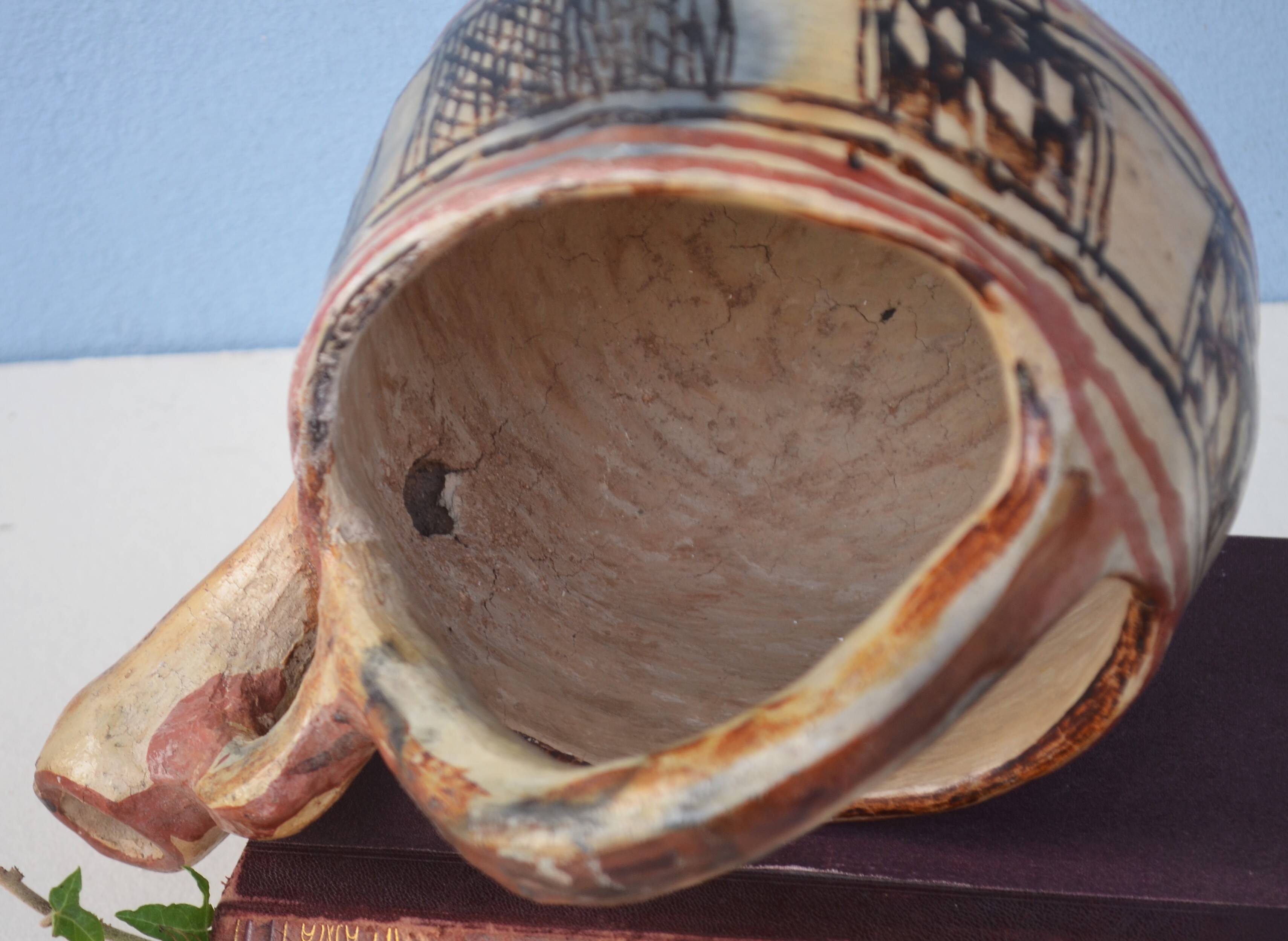 Old african culture berbere - Kabyle Clay Pottery Vessel early XX century